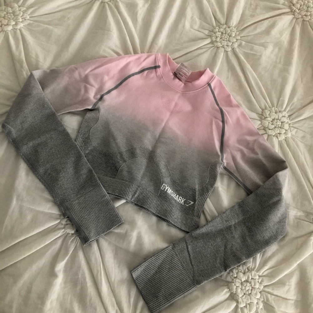 Gymshark Ombré Long Sleeve Crop Top- XS